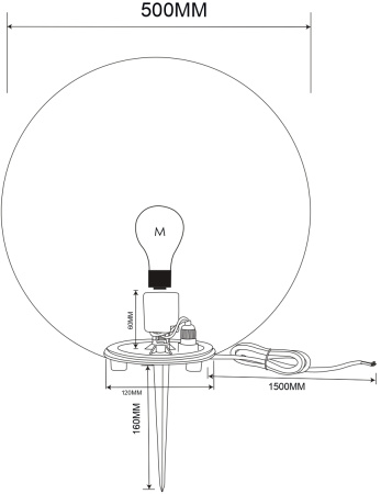 картинка Наземный светильник уличный Erda O594FL-01W1 от магазина BTSvet