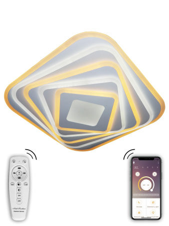 картинка Потолочный светильник светодиодный с пультом и управлением смартфоном регулировкой цветовой температуры и яркости таймер ночной режим LED LAMPS 81068 от магазина BTSvet