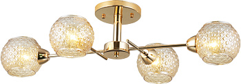 Люстра потолочная на штанге Sally 1173/4P E27*40W Gold