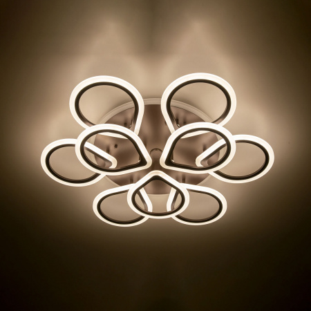 картинка Потолочная люстра светодиодная с управлением голосом и смартфоном с пультом регулировкой цветовой температуры и яркости Транай CL235A195E RGB от магазина BTSvet