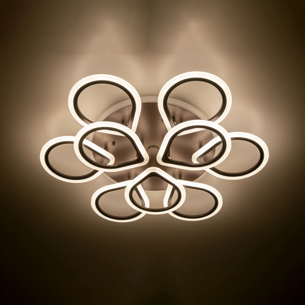 картинка Потолочная люстра светодиодная с управлением голосом и смартфоном с пультом регулировкой цветовой температуры и яркости Транай CL235A195E RGB от магазина BTSvet