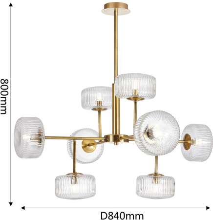 картинка Потолочная люстра на штанге Malinconia 4051-8P от магазина BTSvet