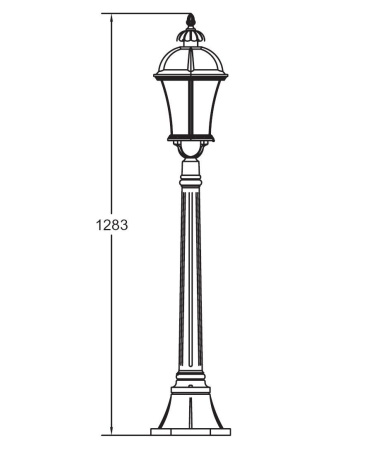 картинка Наземный фонарь 95207L Gb от магазина BTSvet