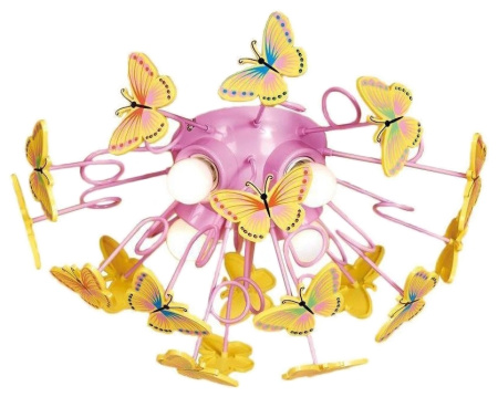 Детская люстра для девочки с бабочками Babochki CL603142