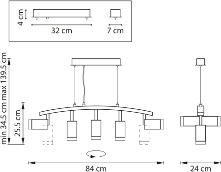 картинка Подвесной светильник Rullo LR7353733620 (571735+214437-3+214436-2+202430-5) от магазина BTSvet
