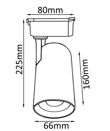 картинка Трековый светодиодный светильник CLT 0.31 006 20W WH от магазина BTSvet