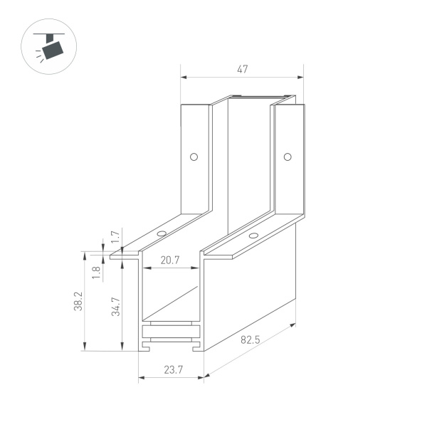 картинка Коннектор угловой MAG-CON-2538-F-L90-INT (BK, внутренний) (Arlight, IP20 Металл, 3 года) 034230 от магазина BTSvet
