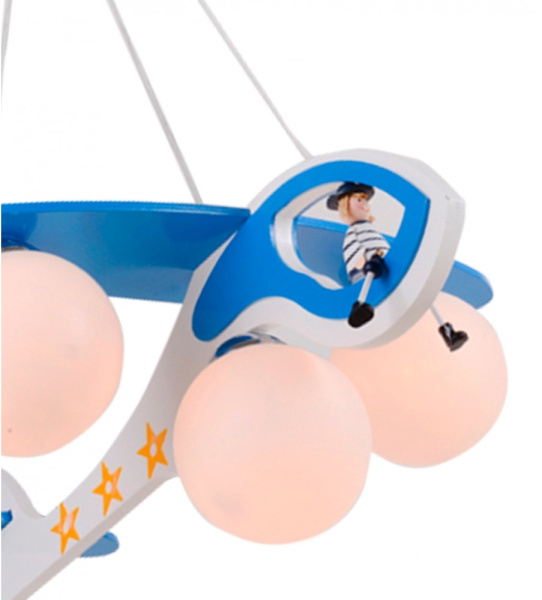 картинка Детский подвесной светильник самолет для мальчиков Deti_avia 7494 от магазина BTSvet