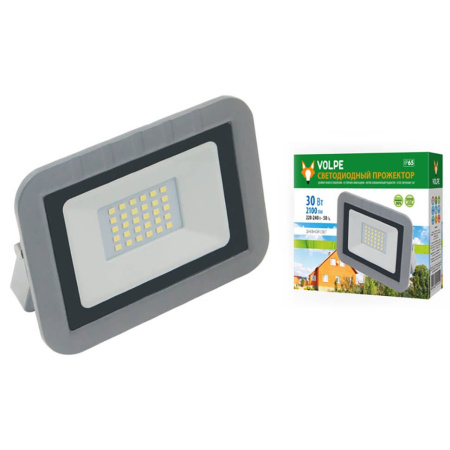 Прожектор уличный светодиодный ULF-Q591 30W/DW IP65 220-240В SILVER картон