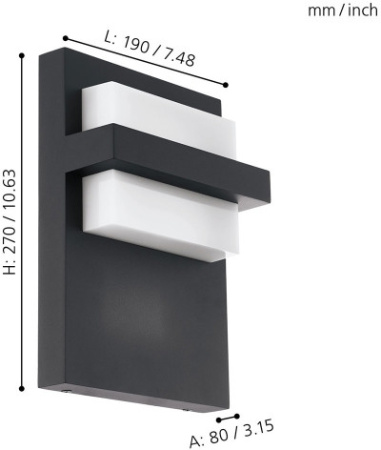 картинка Настенный светодиодный светильник уличный IP44 Culpina 98088 от магазина BTSvet