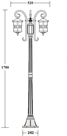 картинка Наземный фонарь FRANKFURT 15858B/18 Gb от магазина BTSvet