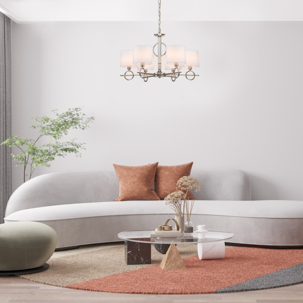 картинка Подвесная люстра Moraine 10167/6PL E14*40W Nickel от магазина BTSvet