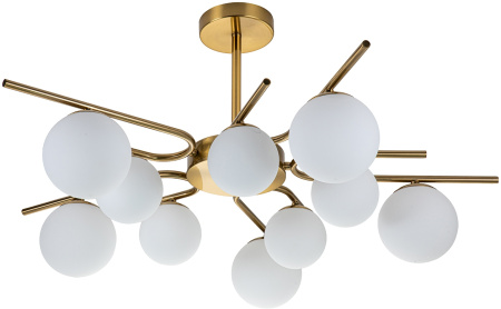 картинка Потолочная люстра на штанге Sphere 642/10P E27*60W Brass от магазина BTSvet
