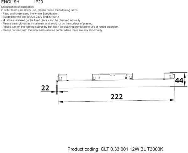 картинка Трековый светильник магнитный Crystal Lux SPACE CLT 0.33 001 12W BL T3000K от магазина BTSvet