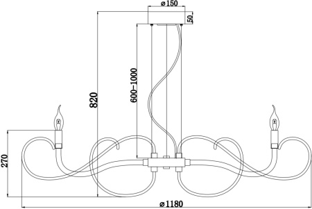 картинка Подвесная люстра Atlanta MOD051PL-09TR от магазина BTSvet