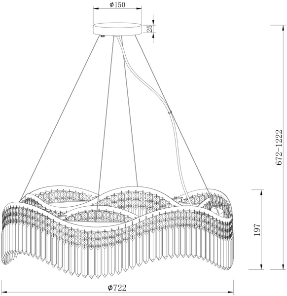 картинка Подвесная люстра Gracia DIA201PL-10G от магазина BTSvet