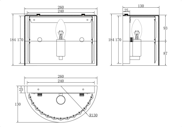картинка Бра Wonderland MOD313WL-01G от магазина BTSvet