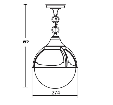 картинка Уличный подвесной светильник 88105 Bl от магазина BTSvet