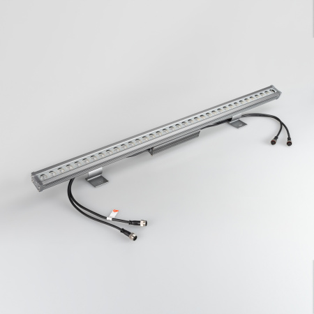 картинка Светодиодный прожектор AR-LINE-1000L-36W-24V RGB (Grey, 30 deg, DMX512) (Arlight, Закрытый) 023633 от магазина BTSvet