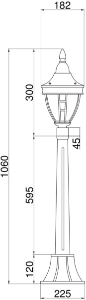 картинка Наземный фонарь Rivoli O026FL-01B IP44 от магазина BTSvet
