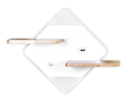 картинка Настенный светильник светодиодный с выключателем и USB-портом FW100 от магазина BTSvet