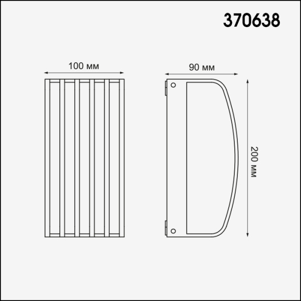 картинка Настенный светильник уличный Zebra 370638 от магазина BTSvet