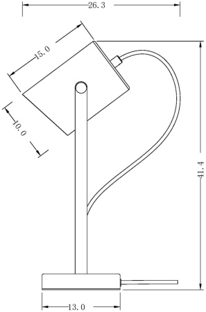 картинка Интерьерная настольная лампа с выключателем Elori FR4004TL-01BBS от магазина BTSvet