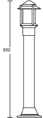 картинка Наземный фонарь BRISBANE 67220-650 Bl от магазина BTSvet