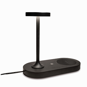 Интерьерная настольная лампа светодиодная диммируемая с выключателем регулировкой яркости беспроводным ЗУ и USB-портом Ceres 7291