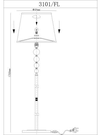 картинка Торшер 3101/FL от магазина BTSvet