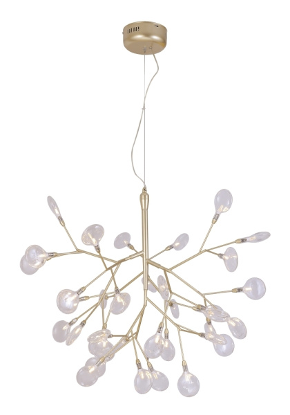 Подвесная люстра светодиодная EVITA SP36 GOLD/TRANSPARENT