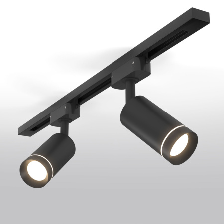 картинка Трековый светодиодный светильник LTB39 для однофазного шинопровода Glory Черный 7W 4200K от магазина BTSvet