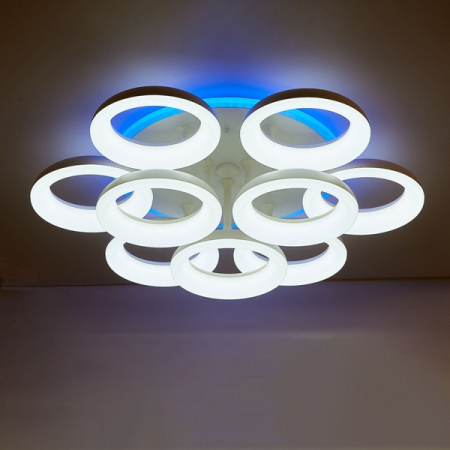 картинка Потолочная люстра светодиодная с управлением смарфоном и пультом регулировка яркости и цветовой температуры Паркер Смарт CL225A190E RGB от магазина BTSvet