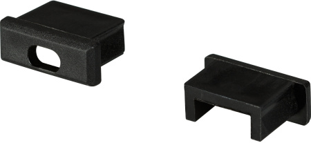 Заглушка для MIC черная с отверстием (Arlight, Пластик) 026181