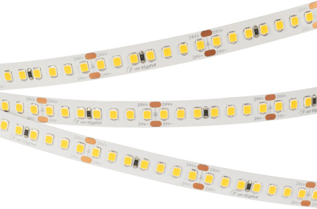 Светодиодная лента RT 2-5000 24V Cool 8K 3x (2835, 840 LED, LUX) (Arlight, 17 Вт/м, IP20) 019092