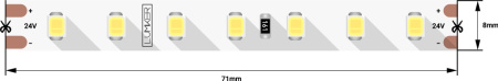Светодиодная лента LUX DSG298-24-WW-33