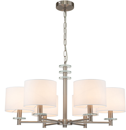 Подвесная люстра Novella 641/6PL E14*60W Satin nickel