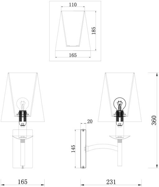 картинка Бра Krona MOD076WL-01N от магазина BTSvet