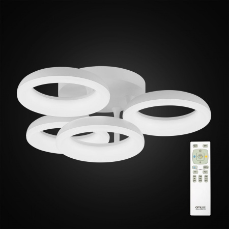 картинка Потолочная люстра светодиодная с управлением смарфоном и пультом регулировка яркости и цветовой температуры Паркер Смарт CL225A140E RGB от магазина BTSvet