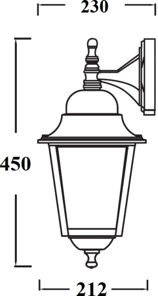 картинка Настенный фонарь уличный QUADRO L 79902L/04 Bl от магазина BTSvet