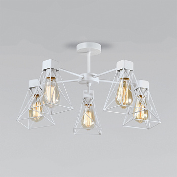 Потолочная люстра на штанге Eurosvet Trappola 70107/5 белый