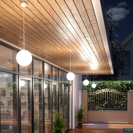 картинка Уличный подвесной светильник Sfera H 35158/U белый от магазина BTSvet