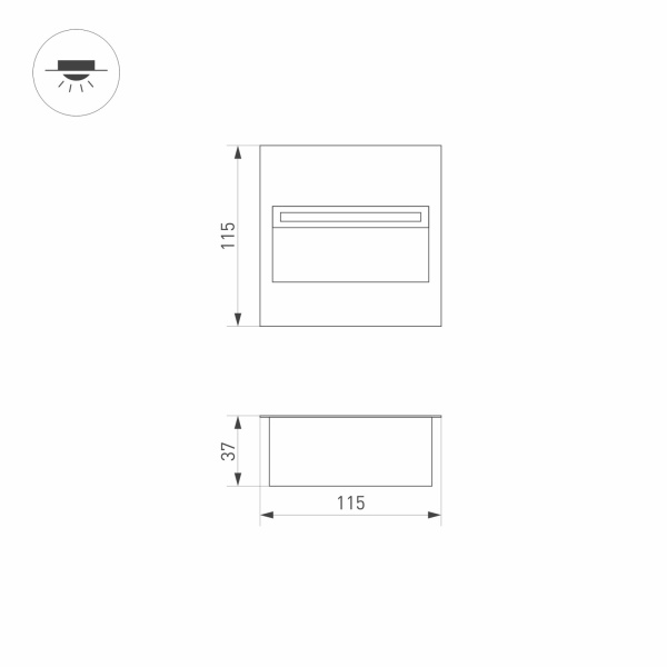картинка Фасадный светильник светодиодный LTD-TRAIL-S115x115-4W Warm3000 (GR, 70 deg, 230V) (Arlight, IP65 Металл, 3 года) 029963 от магазина BTSvet