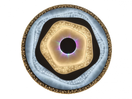 картинка Потолочная люстра светодиодная с пультом и возможностью управления смартфоном, регулировка яркости и цветовой температуры, ночной режим и таймер, RGB 81040/6C от магазина BTSvet