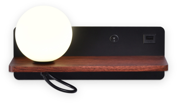 картинка Бра светодиодное с выключателем и USB-портом Wallers FW521 от магазина BTSvet