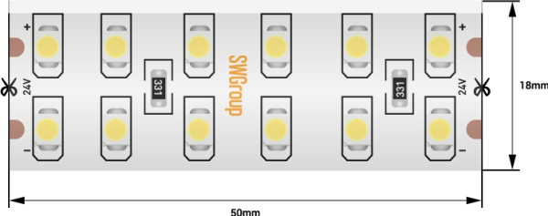 Светодиодная лента SWG3240-24-19.2-WW-65