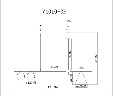 картинка Подвесной светильник Dellay V4010-3P от магазина BTSvet