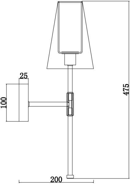 картинка Бра настенное Tida FR5196WL-01BBS от магазина BTSvet