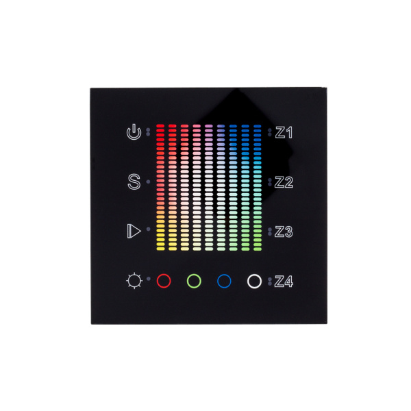 картинка Панель Sens SR-2831AC-RF-IN Black (220V,RGB,4зоны) (Arlight, IP20 Пластик, 3 года) 020585 от магазина BTSvet