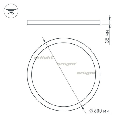 картинка Светильник SP-R600A-48W Warm White (IP40 Металл) 020524 от магазина BTSvet